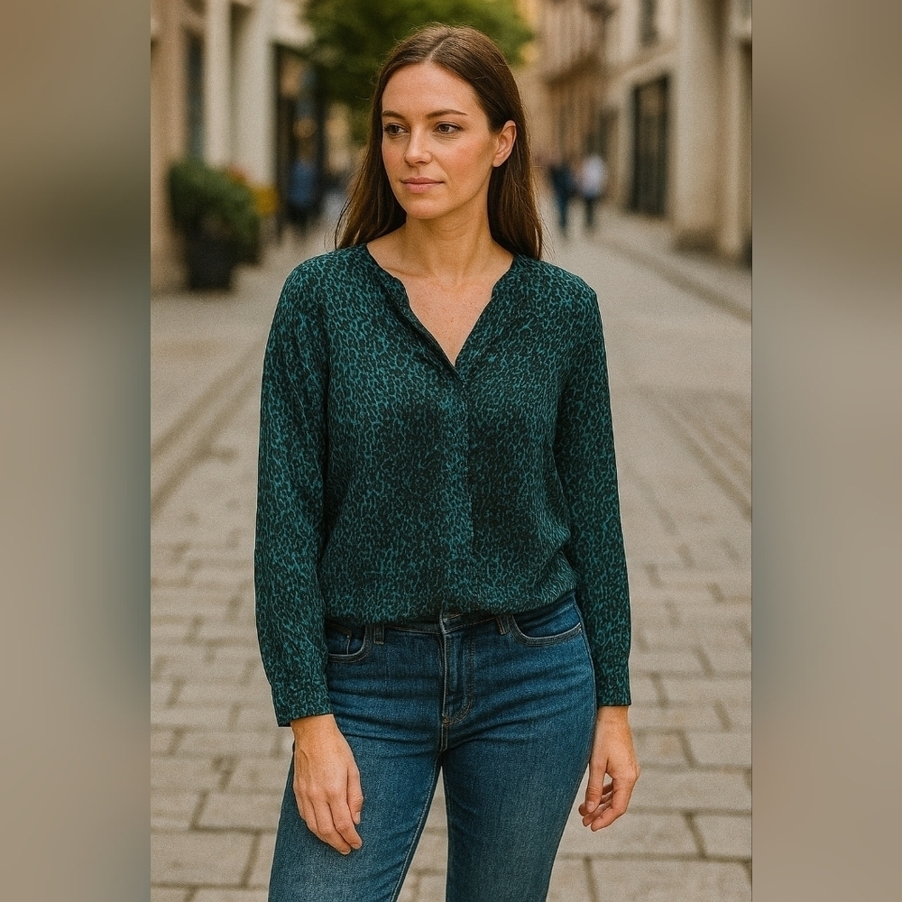 Edc Dark Green Light blouse
